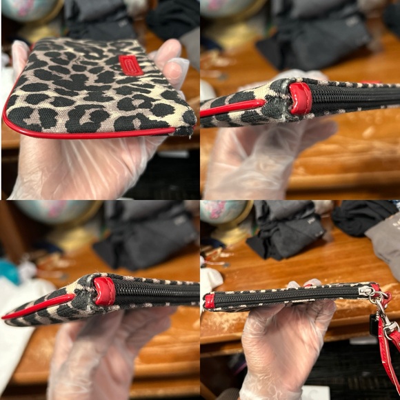 Coach Park Ocelot Leopard Print Cloth Wristlet Wallet - “Jennie” - Picture 7 of 16